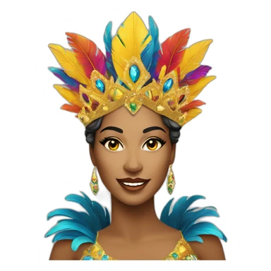Queen of rio carnival sticker
