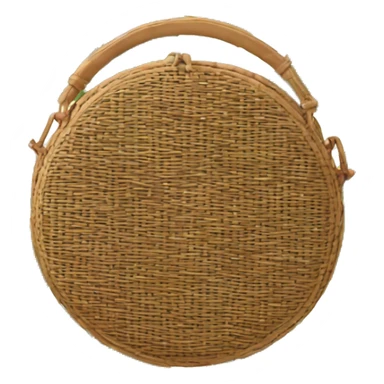 Rattan circle bag sticker