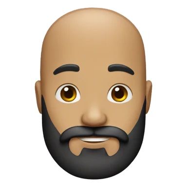 Black Bearded bald sticker