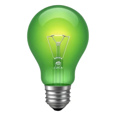 Green lightbulb sticker
