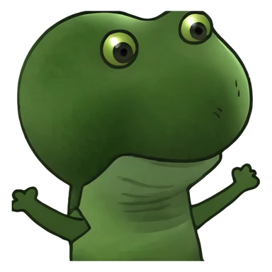 bobblehead, playful pose, round head, minimal details sticker