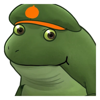 bufo with orange cap sticker