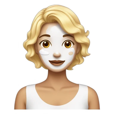 a girl doing her skincare sticker