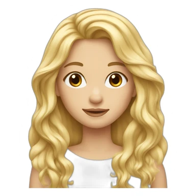 BLONDE GIRL WITH LONG HAIR, VERY PRETTY sticker
