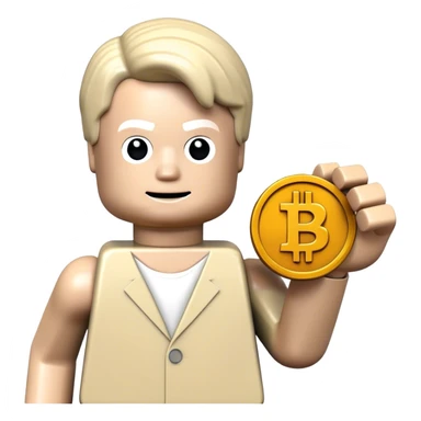 hackeur lego homme bitcoin sticker