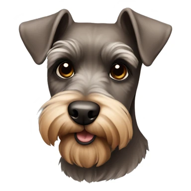 Brown mini schnauzer  sticker