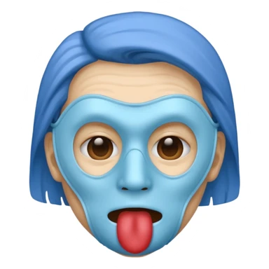 Lung disease blue emoji guy sticker