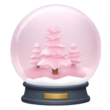 Pastel pink snow globe sticker