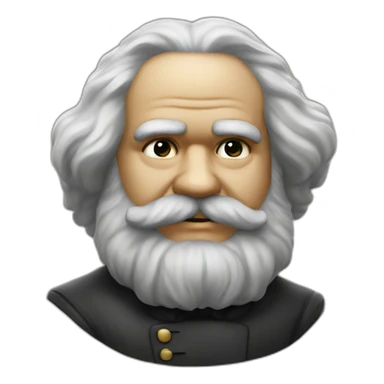 thicc karl marx sticker