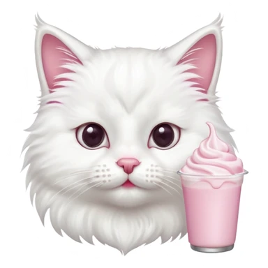 Cute cat with yoghurt on his nose sticker