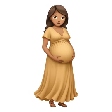 very heavily pregnant overdue lady sticker