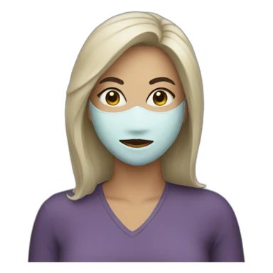 masked woman sticker