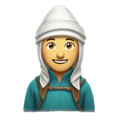 Smiling Kazakhs in Headgear sticker