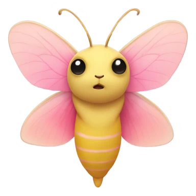 Cute Rosy maple moth sticker