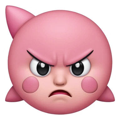 kirby frown angry sticker