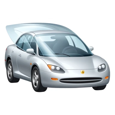 car with a transparent shield or film sticker