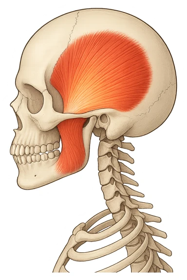 muscolo temporale anatomia sticker