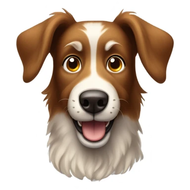 Crazy brown dog sticker