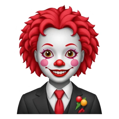 black woman Clown with a tie and suit sticker