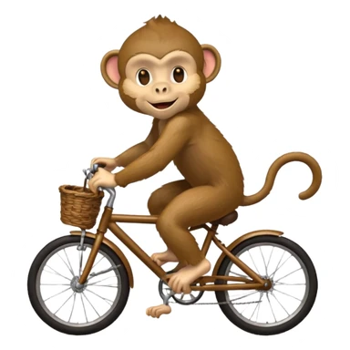 monkey riding a bicycle sticker