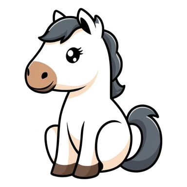 Horse sitting on its own balls sticker