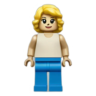 Blonde Lego Figur sticker