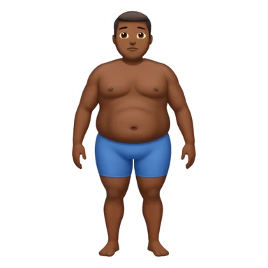 Black man with really skinny legs and a fat torso sticker