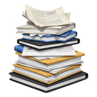 Pile of paperwork sticker