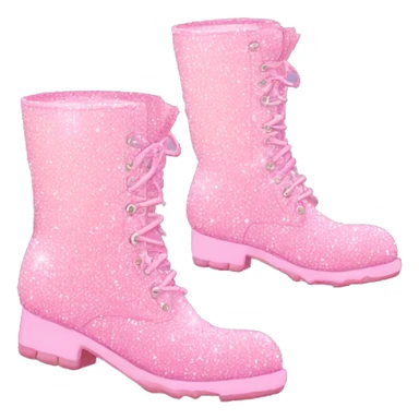 Pastel pink sparkly boots sticker