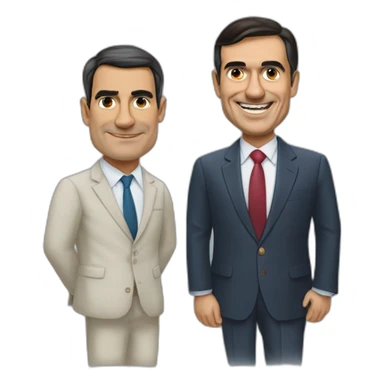 Pedro Sánchez adoring Carles Puigdemomt sticker