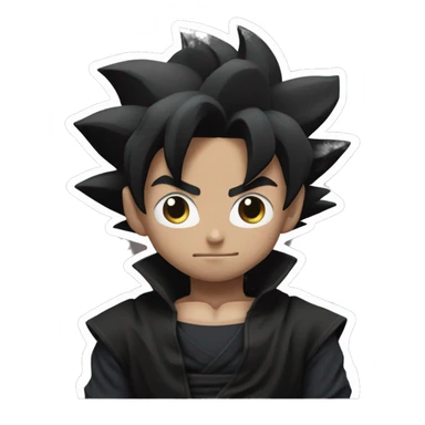 goku black with black clothes sticker