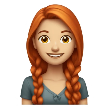 Smiling-elegant-girl-with-long-red-hair sticker