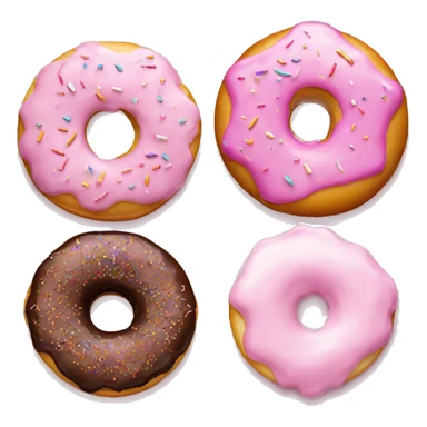 Donut and mil vanilla pink sticker