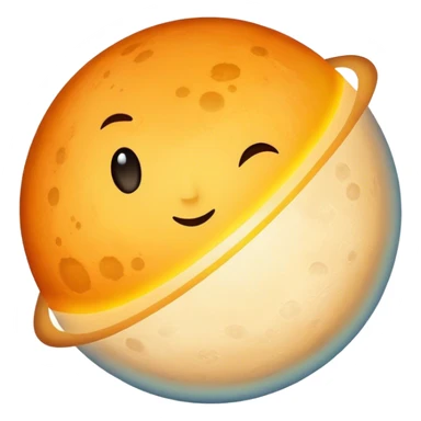 planet Mercury with the shadow on the right side because it is next to the sun sticker