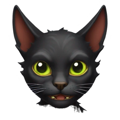black goblin cat sticker