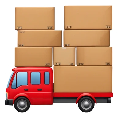 truck with boxes sticker