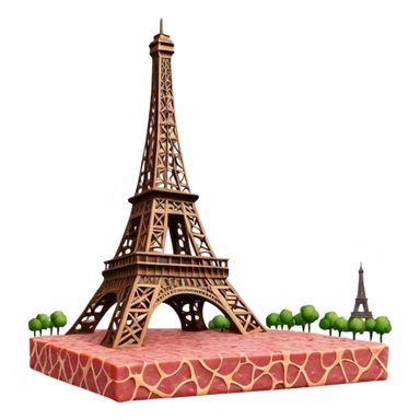  eiffel tower made of SPAM meat  landscape  sticker