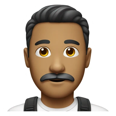 realistic male with mustache sticker
