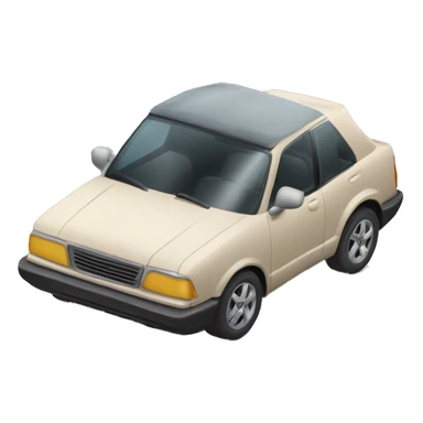 car with sunglasses sticker