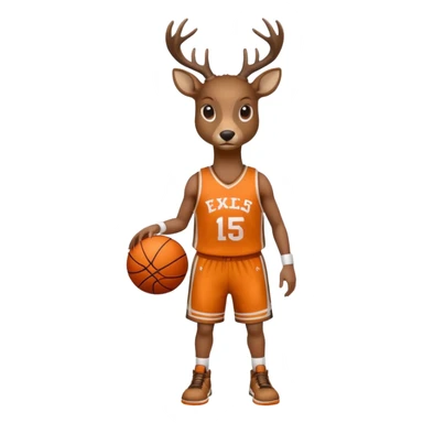 Deer basketball  sticker