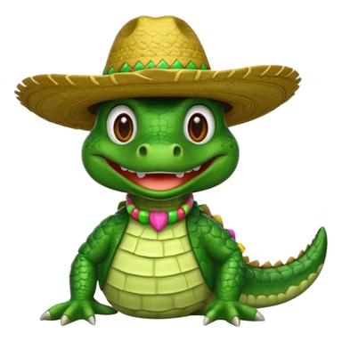 caiman con sombrero sticker