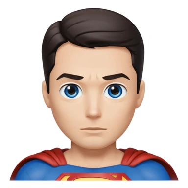 superman face with blue eyes sticker