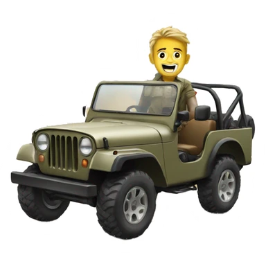 Aussie in a jeep sticker