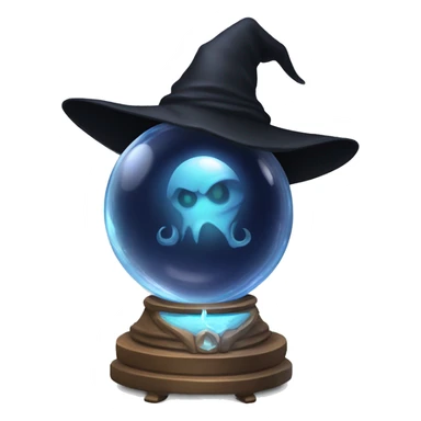 black witch crystal ball sticker