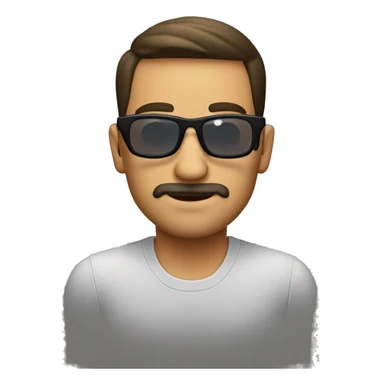 hombre rubio con lentes sticker