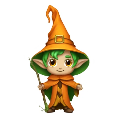 pumkin elf male wizard sticker