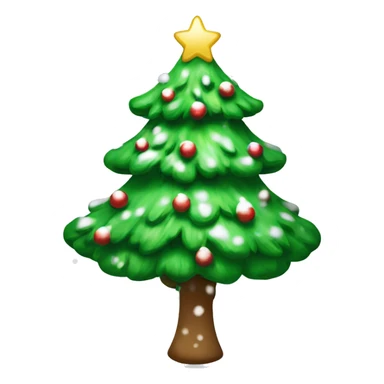 A Christmas tree with snow ￼ sticker
