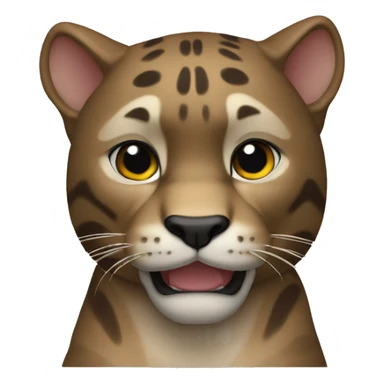 The serious panther waves its paw sticker