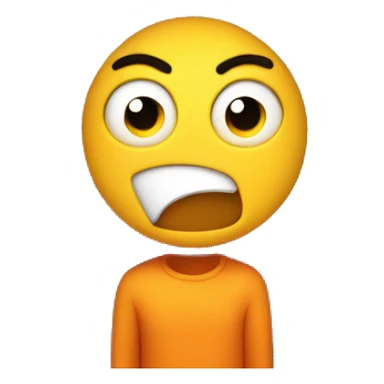 Confused Face with exploding head and fire in the Backgrou sticker