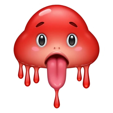 Tongue dripping wet sticker